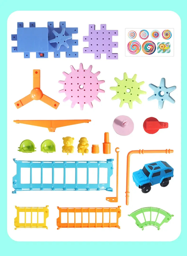 Children's Assembled Electric Gear Building Blocks