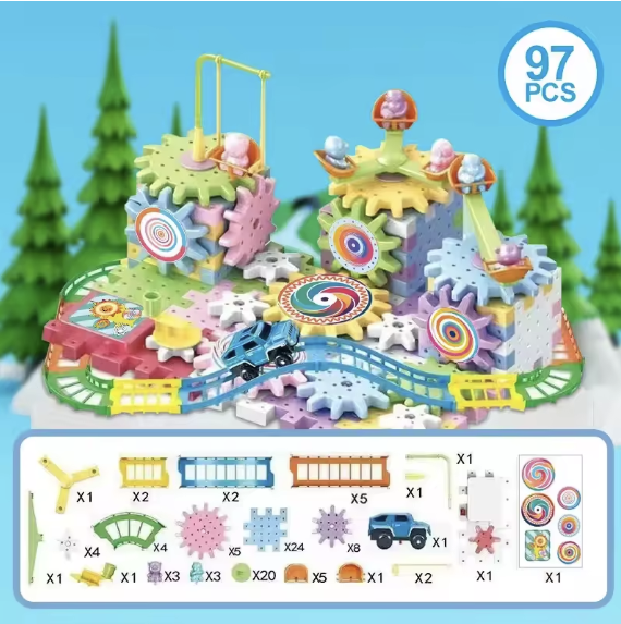 Children's Assembled Electric Gear Building Blocks