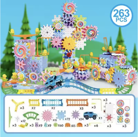 Children's Assembled Electric Gear Building Blocks