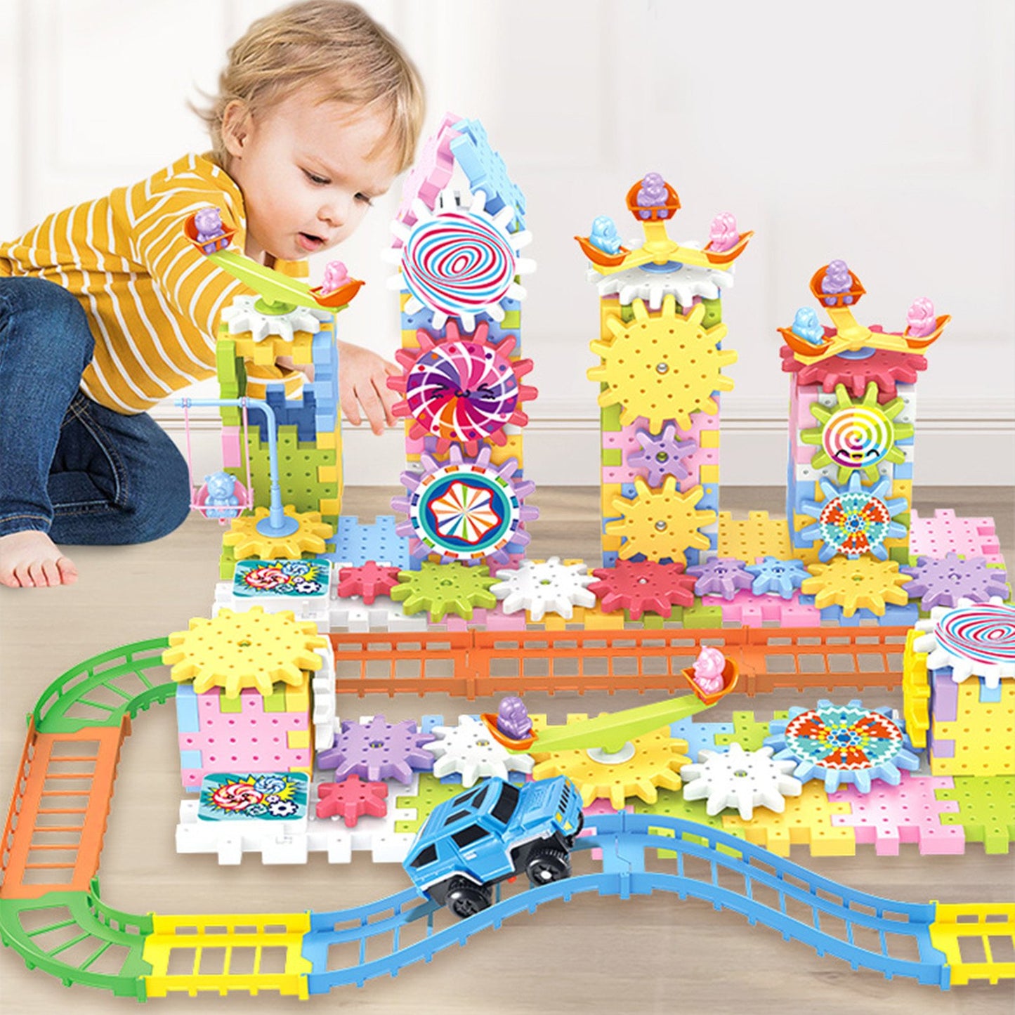 Children's Assembled Electric Gear Building Blocks