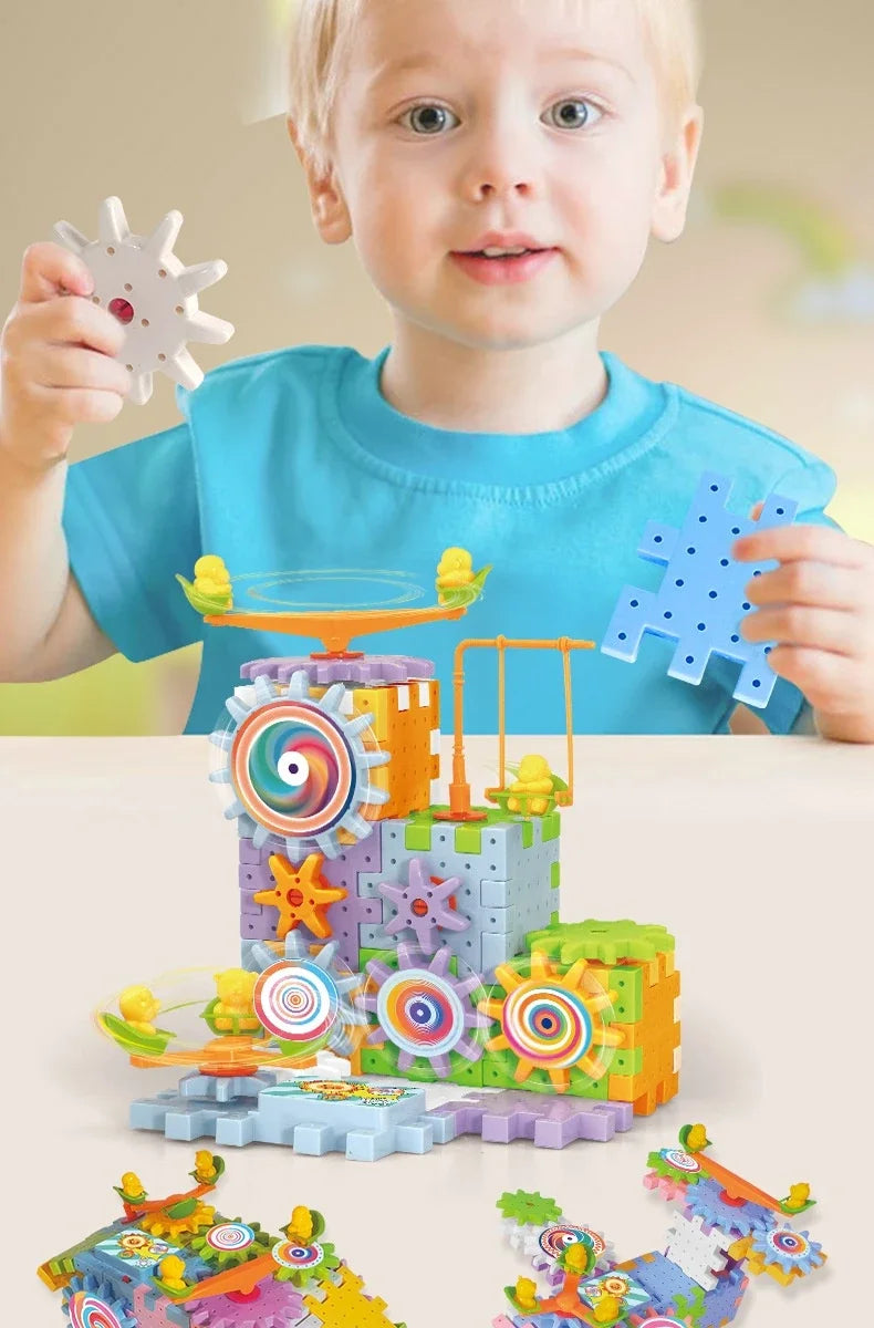 Children's Assembled Electric Gear Building Blocks