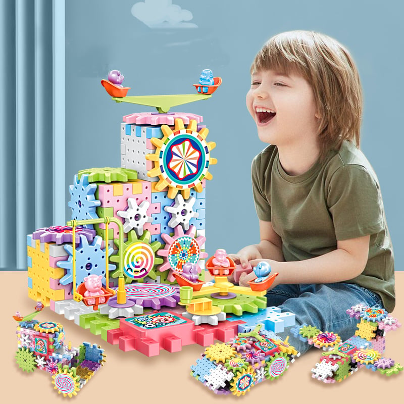 Children's Assembled Electric Gear Building Blocks