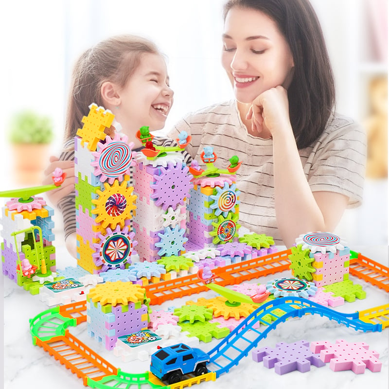 Children's Assembled Electric Gear Building Blocks